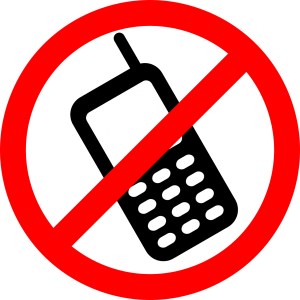 no mobile cellphones